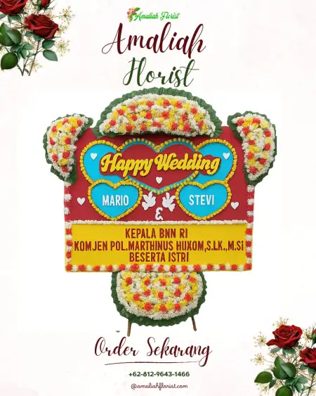 Papan Bunga Pernikahan Pagar Alam